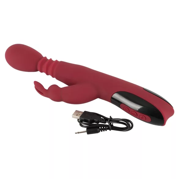 You2Toys Massager - vibrador de ponto G com movimento de vaivém, rotação e aquecimento (vermelho)