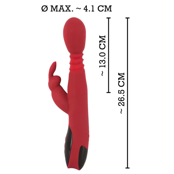 You2Toys Massager - vibrador de ponto G com movimento de vaivém, rotação e aquecimento (vermelho)