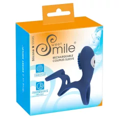   SMILE Couple - anel peniano vibratório recarregável - silicone azul