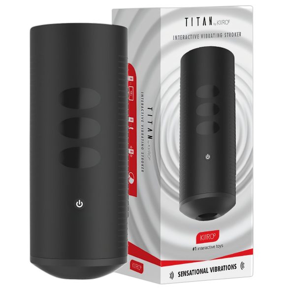 Experiência Kiiroo Titan - Masturbador Interativo Recarregável (Preto)