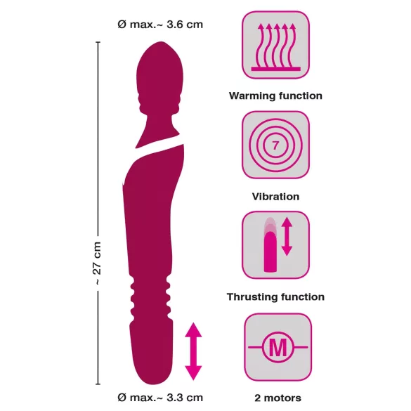 Javida Thrusting - massageador vibrador 3 em 1 (vermelho)