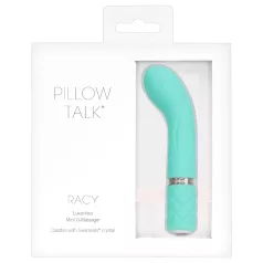   Pillow Talk Racy - vibrador ponto G recarregável fino - silicone azul turquesa