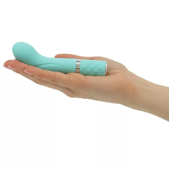 Pillow Talk Racy - vibrador ponto G recarregável fino - silicone azul turquesa