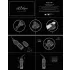 HOT Octopuss JETT - vibrador peniano duplo motor - silicone preto