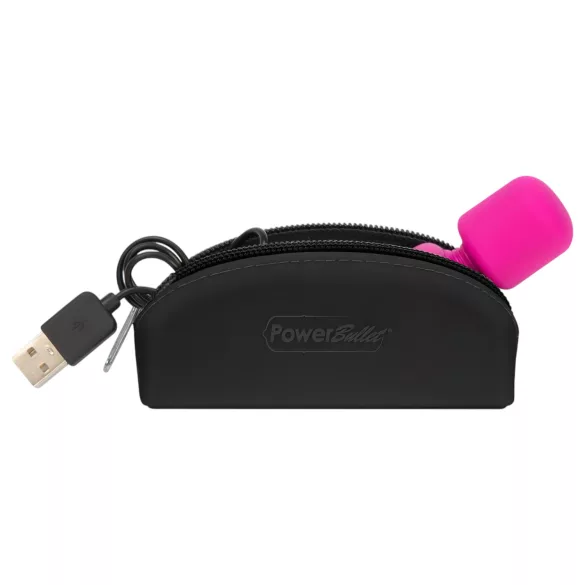 PalmPower - vibrador massageador portátil mini - silicone rosa/preto