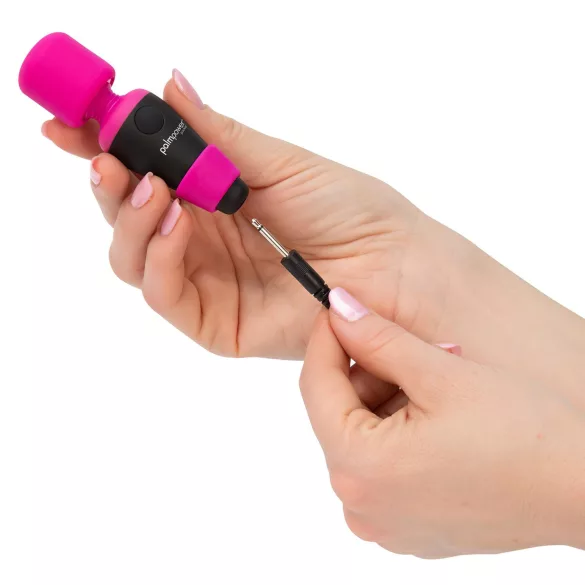 PalmPower - vibrador massageador portátil mini - silicone rosa/preto
