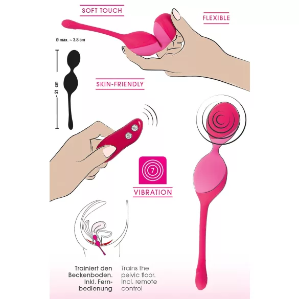 SMILE - ovo vibratório com controle remoto - 82g - rosa