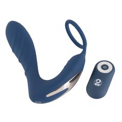   You2Toys Plug Próstata - vibrador anal com anel peniano (azul)