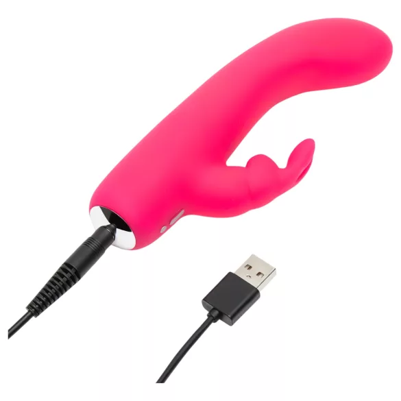 Happyrabbit - vibrador rabbit pequeno recarregável - silicone rosa