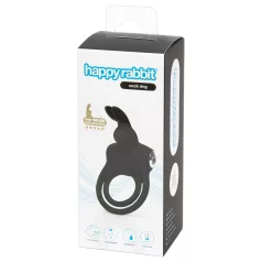   Happyrabbit - anel peniano e escrotal recarregável à prova d’água - preto