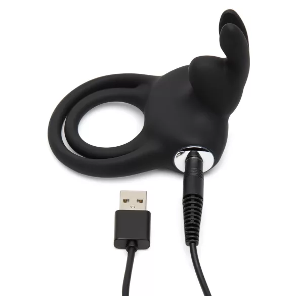 Happyrabbit - anel peniano e escrotal recarregável à prova d’água - preto