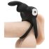 Happyrabbit Cock - anel peniano e testicular à prova d'água, recarregável (preto)