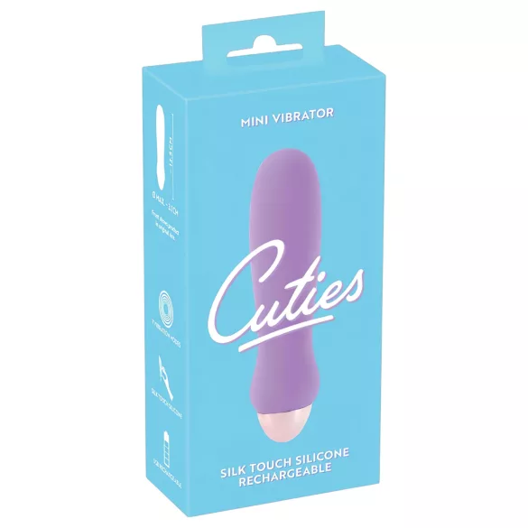 Cuties Mini Purple - vibrador bastão recarregável silicone roxo