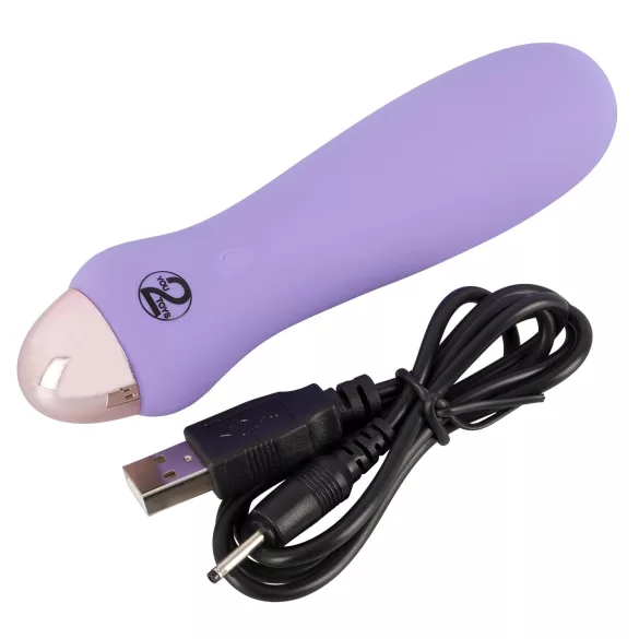 Cuties Mini Purple - vibrador bastão recarregável silicone roxo