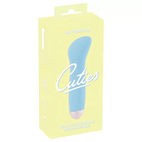 Cuties Mini Blue - vibrador ponto G recarregável - silicone turquesa