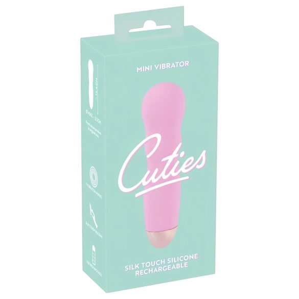 Vibrador Mini Rosa Cuties - recarregável, ondulado (rosa)