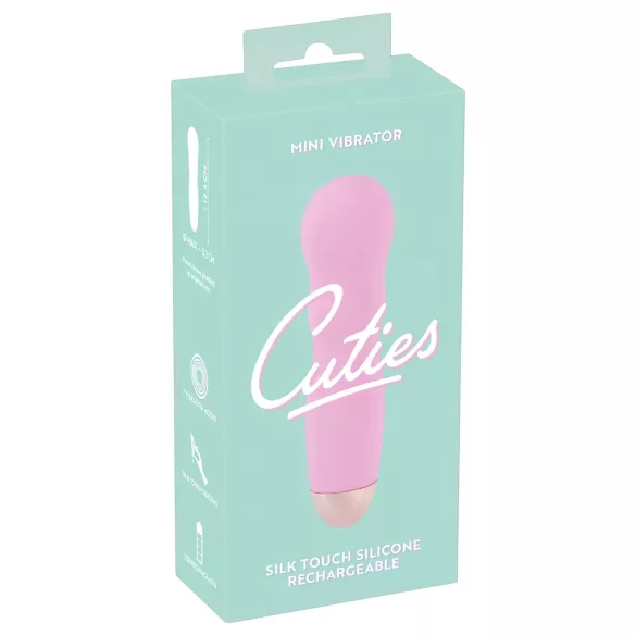 Cuties Mini Rose - vibrador recarregável ondulado - silicone rosa