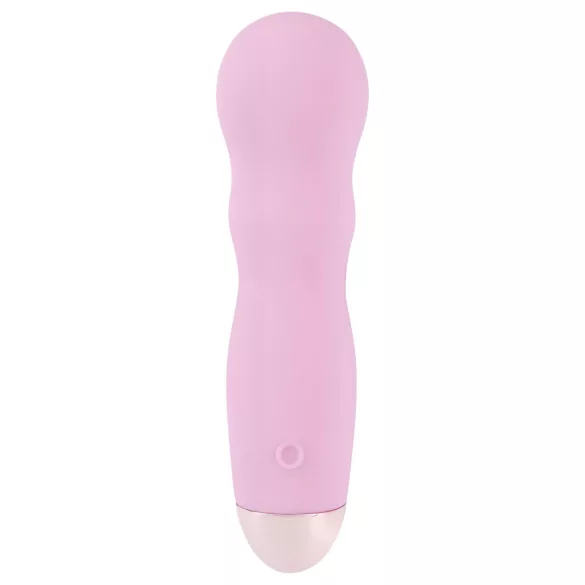 Cuties Mini Rose - vibrador recarregável ondulado - silicone rosa