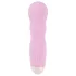 Cuties Mini Rose - vibrador recarregável ondulado - silicone rosa
