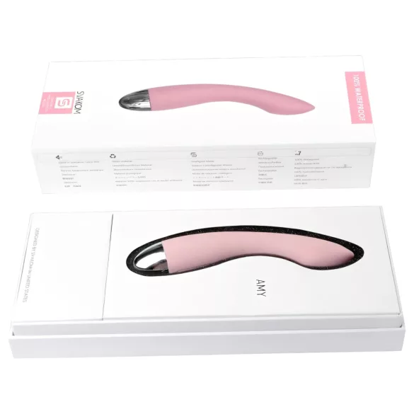 Svakom Amy - vibrador ponto G recarregável - silicone rosa