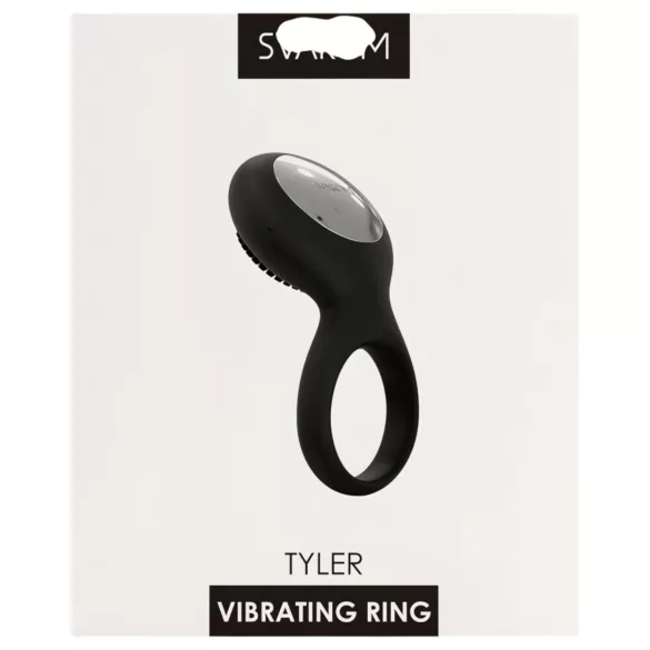 Svakom Tyler - anel peniano vibratório recarregável à prova d'água - preto