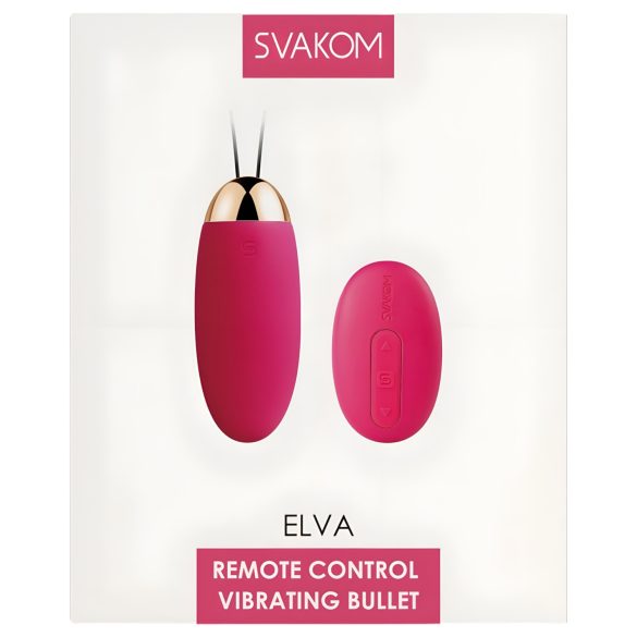 Svakom Elva - Ovo vibratório recarregável com controle (vermelho)