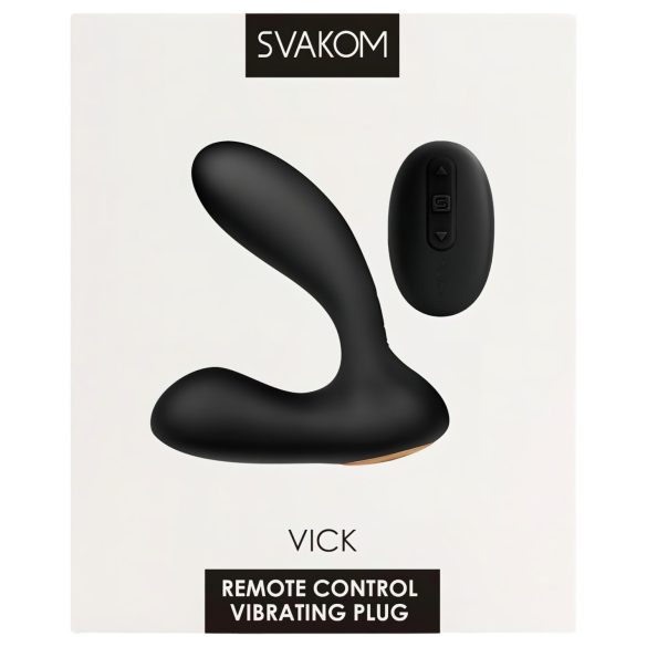 Svakom Vick - Vibrador à prova d'água para Próstata e Ponto G (preto)