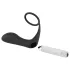 Black Velvets - vibrador anal com anel peniano - silicone preto