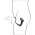 Black Velvets - vibrador anal com anel peniano - silicone preto