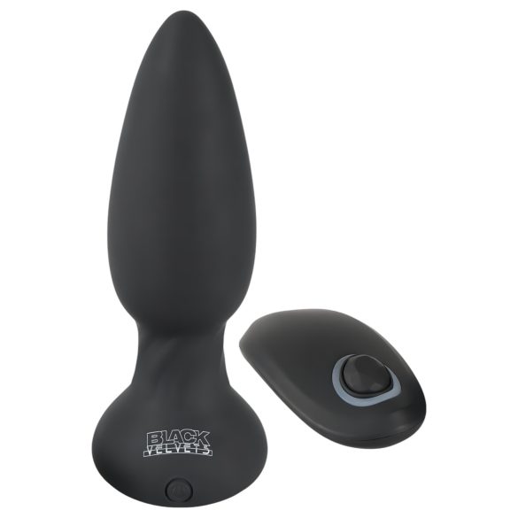 Black Velvet - Vibrador Anal com Pérolas Rotativas (Preto)