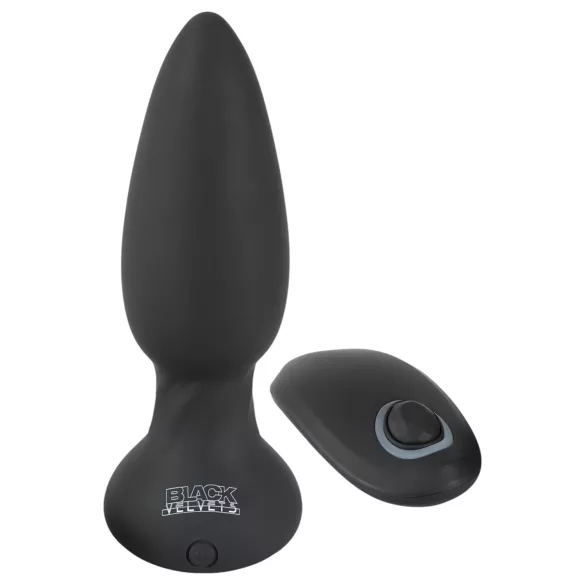 Black Velvets - vibrador anal rotativo com esferas - silicone preto