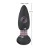 Black Velvet - Vibrador Anal com Pérolas Rotativas (Preto)