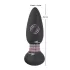 Black Velvets - vibrador anal rotativo com esferas - silicone preto
