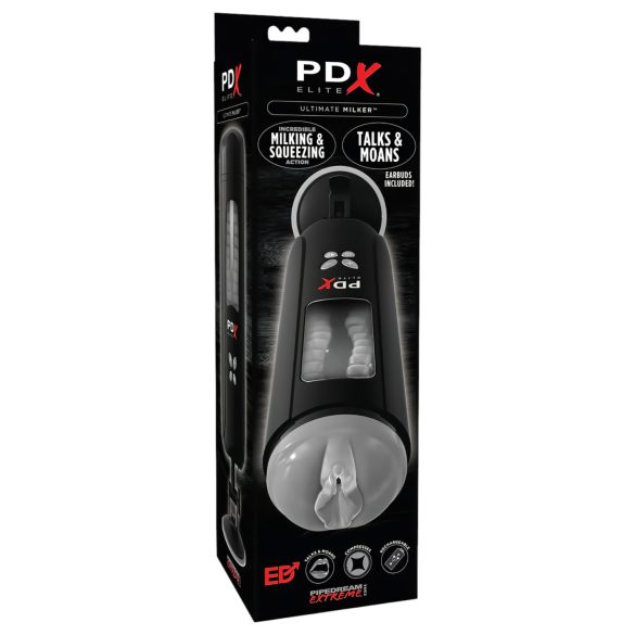 Masturbador PDX Ultimate Milker - Sucção e Vibração (Preto)