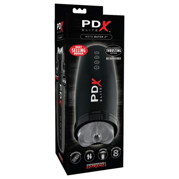 PDX Elite Moto Bator 2 - Masturbador Movimente-se e Suction (Preto)
