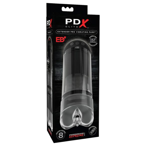 PDX Elite Extender Pro - Masturbador Recargável com Sucção e Vibração (Preto)
