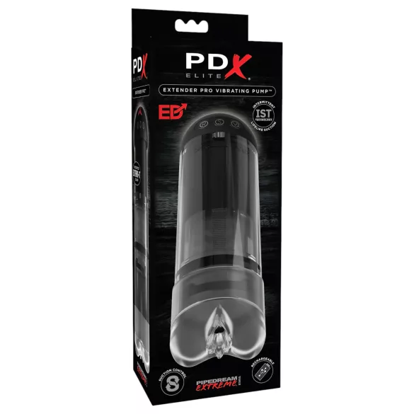 PDX Elite Extender Pro - masturbador masculino sugador e vibratório recarregável