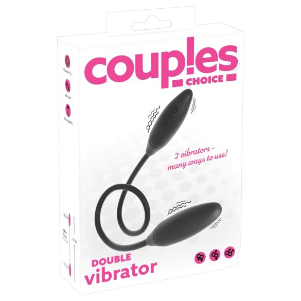Escolha do Casal - vibrador duplo recarregável (preto)