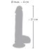 Thrusting Médico - vibrador rotativo com ventosa (natural)