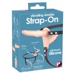 You2Toys - strap-on vibrador duplo - cor natural