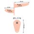 You2Toys - Strap-On - Vibrador Duplo de Encaixe (Cor Natural)