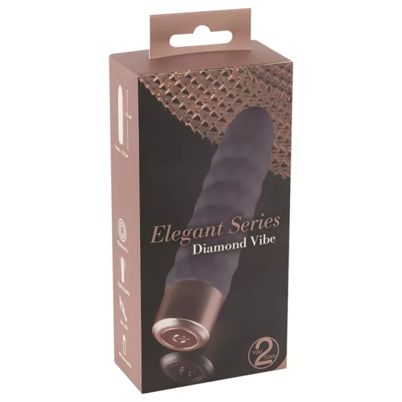 You2Toys Elegant Diamond - vibrador varinha recarregável - lilás