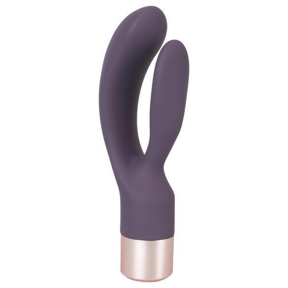 You2Toys Elegant Double - vibrador recarregável com braço para clitóris (roxo)