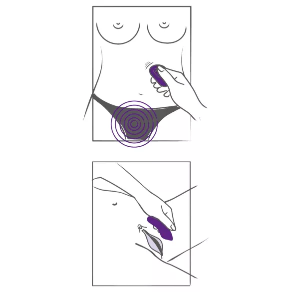 SMILE - vibrador clitóris com controle remoto recarregável - lilás