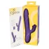 Smile Pearl - vibrador com pérolas e movimento de empurrar - silicone roxo