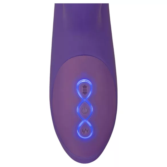 Smile Pearl - vibrador com pérolas e movimento de empurrar - silicone roxo