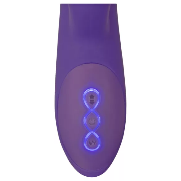 Smile Pearl - vibrador com pérolas e movimento de empurrar - silicone roxo