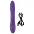 Smile Pearl - vibrador com pérolas e movimento de empurrar - silicone roxo