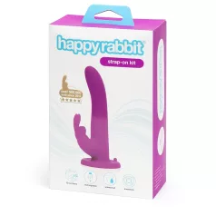 Happyrabbit - vibrador strap-on coelho - roxo