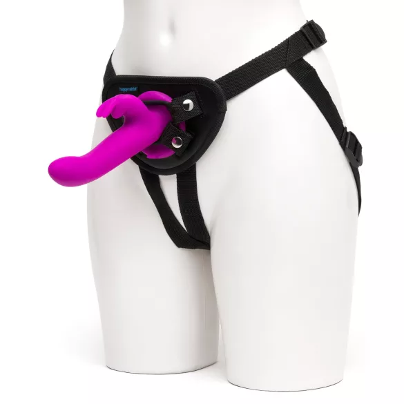 Happyrabbit - vibrador strap-on coelho - roxo